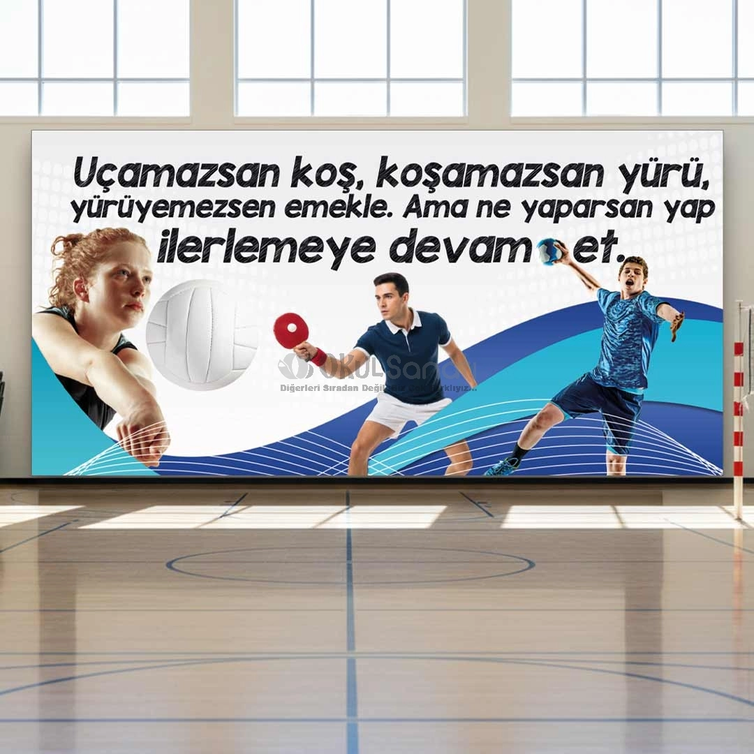 Pes Etme Spor Salonu Okul Posteri
